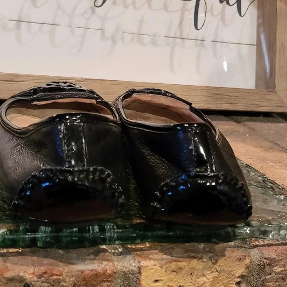 MICHAEL Kors MK "Fulton" Black Leather w/Metal Logo Driving Moc Sz 7.5 - Picture 3 of 12